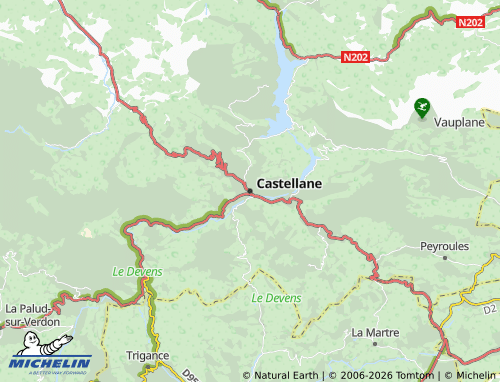 MICHELIN Castellane map - ViaMichelin