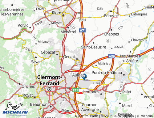 Carte MICHELIN Gerzat - ViaMichelin
