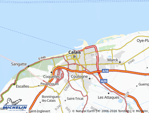 Carte MICHELIN Calais - ViaMichelin