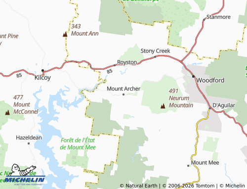 MICHELIN Mount Archer map - ViaMichelin