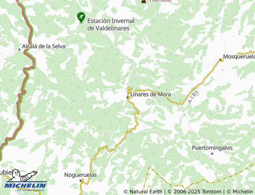 MICHELIN Linares de Mora map - ViaMichelin