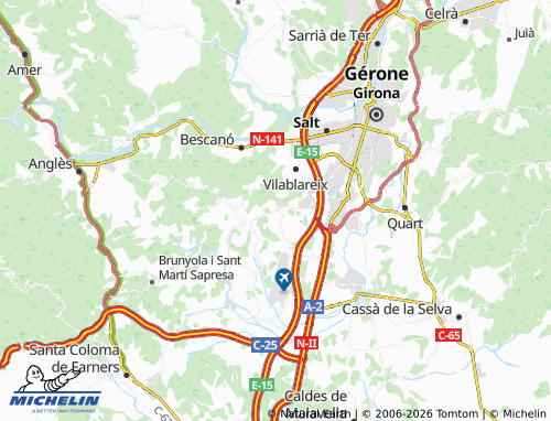 Carte MICHELIN Aiguaviva - ViaMichelin