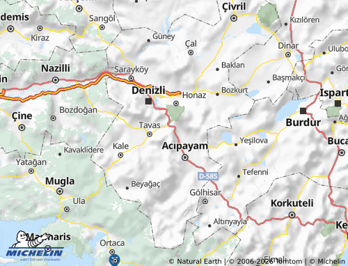 MICHELIN Serinhisar map - ViaMichelin