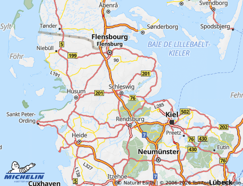 Mappa MICHELIN Schleswig-Flensburg - ViaMichelin