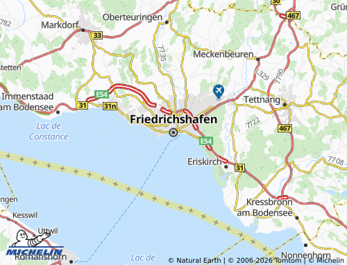 Kaart MICHELIN Friedrichshafen - ViaMichelin