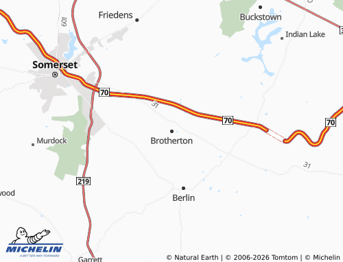 Kaart MICHELIN Brotherton - ViaMichelin