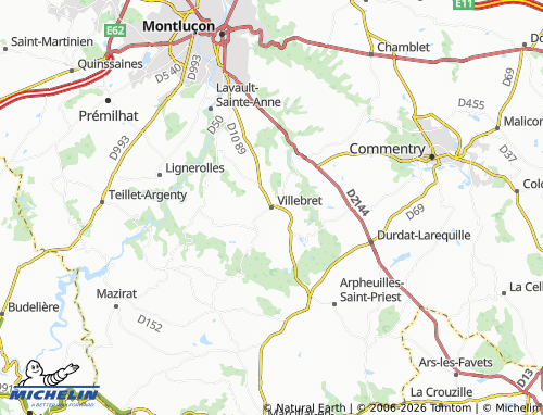 Mapa MICHELIN Villebret - ViaMichelin