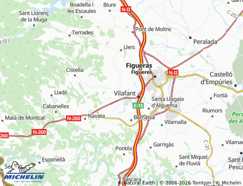 Carte MICHELIN Avinyonet de Puigventós - ViaMichelin
