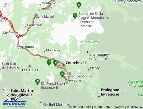 MICHELIN Tincave map - ViaMichelin