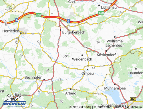 Carte MICHELIN Esbach - ViaMichelin
