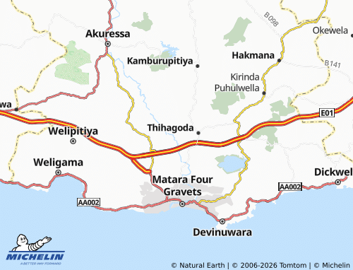 MICHELIN-Landkarte Kithalagama West - ViaMichelin