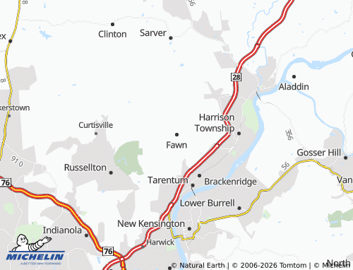 Mappa MICHELIN Fawn - ViaMichelin