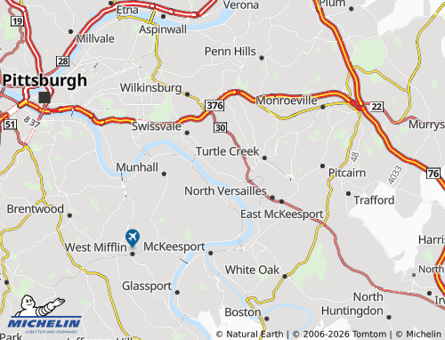 Carte MICHELIN North Braddock - ViaMichelin