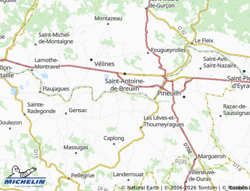 MICHELIN Eynesse map - ViaMichelin