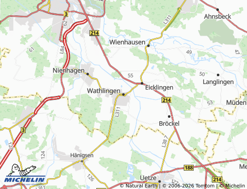 MICHELIN Wathlingen map - ViaMichelin