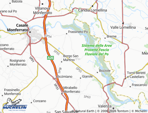 Mappa MICHELIN Ticineto - ViaMichelin
