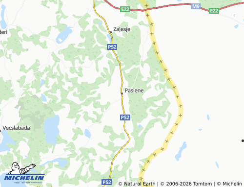 Mapa MICHELIN Pasienes pagasts - ViaMichelin