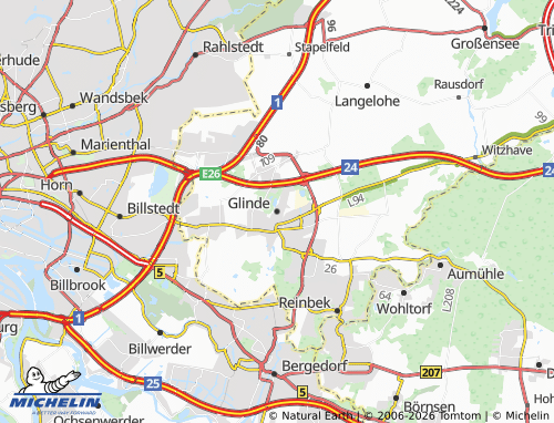 Mappa MICHELIN Glinde - ViaMichelin