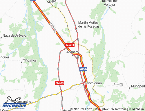MICHELIN Adanero map - ViaMichelin