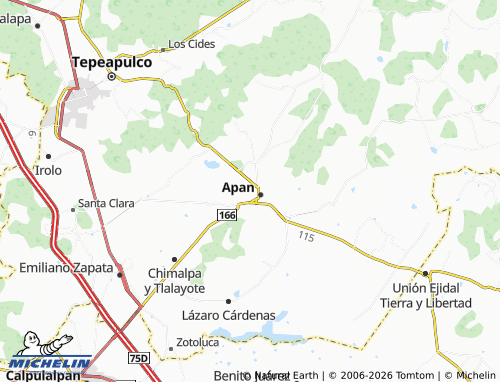 Mapa MICHELIN Apan Residencial - ViaMichelin