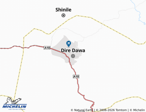 MICHELIN Dire Dawa map - ViaMichelin