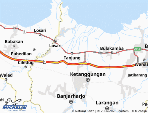 Carte MICHELIN Lemah Abang - ViaMichelin