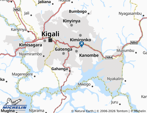 Mapa MICHELIN Gatare - ViaMichelin