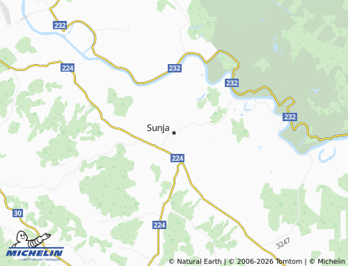 Mapa MICHELIN Sunja - ViaMichelin