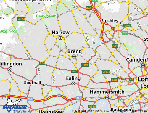 Mappa MICHELIN Brent - ViaMichelin
