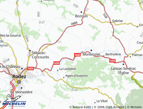 MICHELIN Gages-le-Haut map - ViaMichelin