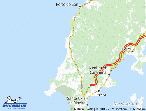 MICHELIN Xuño (Santa Mariña) map - ViaMichelin