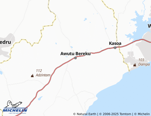 MICHELIN Awutu Bereku map - ViaMichelin