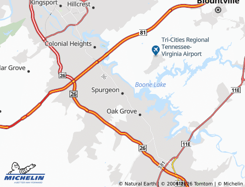 Mapa MICHELIN Spurgeon - ViaMichelin