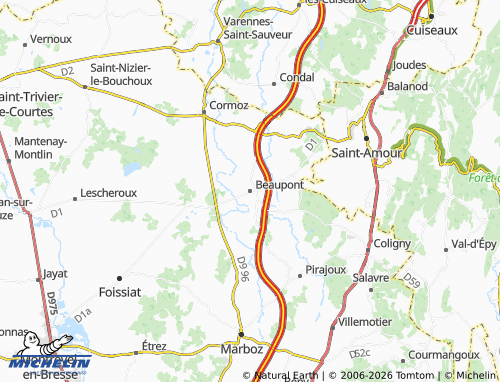 MICHELIN Beaupont map - ViaMichelin