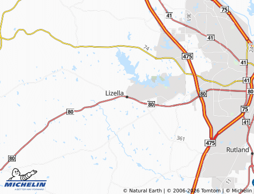 Mappa MICHELIN Lizella - ViaMichelin