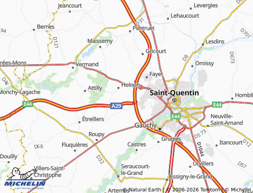 Mappa MICHELIN Francilly-Selency - ViaMichelin