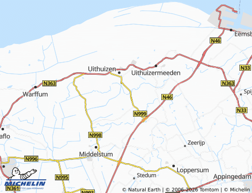 MICHELIN Zandeweer map - ViaMichelin