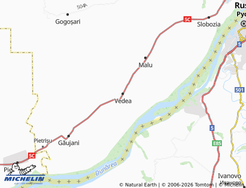 MICHELIN Vedea map - ViaMichelin