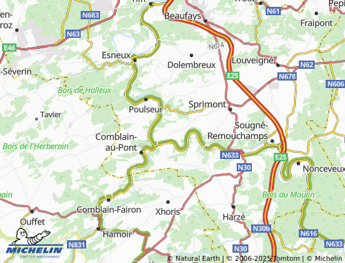 MICHELIN Fraiture map - ViaMichelin
