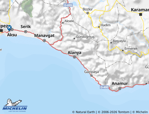 Mapa MICHELIN Alanya - ViaMichelin