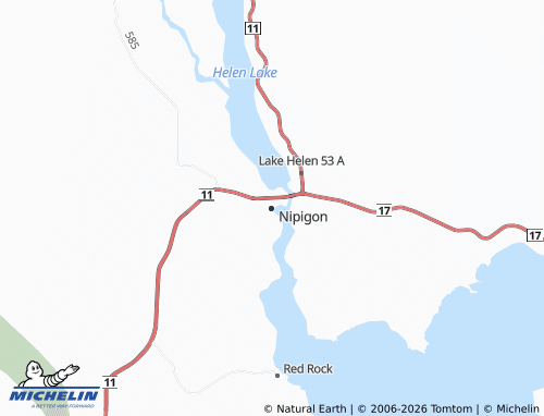 Kaart MICHELIN Nipigon - ViaMichelin