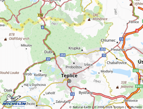 MICHELIN Přítkov map - ViaMichelin