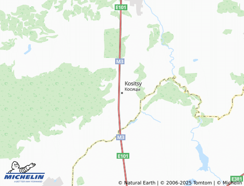 MICHELIN-Landkarte Kositsy - ViaMichelin
