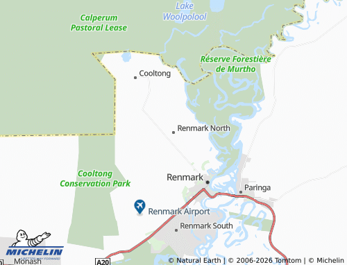 Kaart MICHELIN Renmark North - ViaMichelin