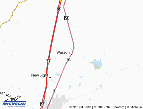 Mapa MICHELIN Wesson - ViaMichelin