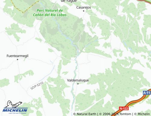 MICHELIN Ucero map - ViaMichelin