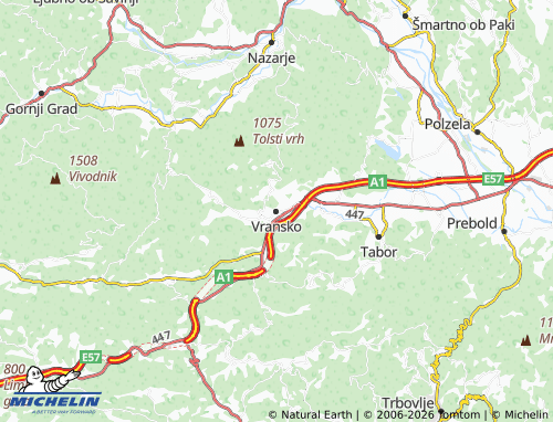 MICHELIN-Landkarte Vransko - ViaMichelin