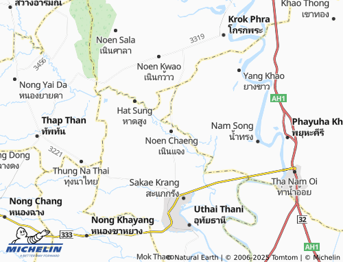 MICHELIN Noen Chaeng map - ViaMichelin