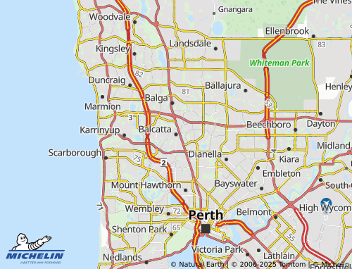 MICHELIN Balcatta map - ViaMichelin