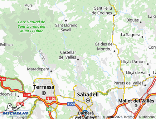 Carte MICHELIN Castellar del Vallès - ViaMichelin
